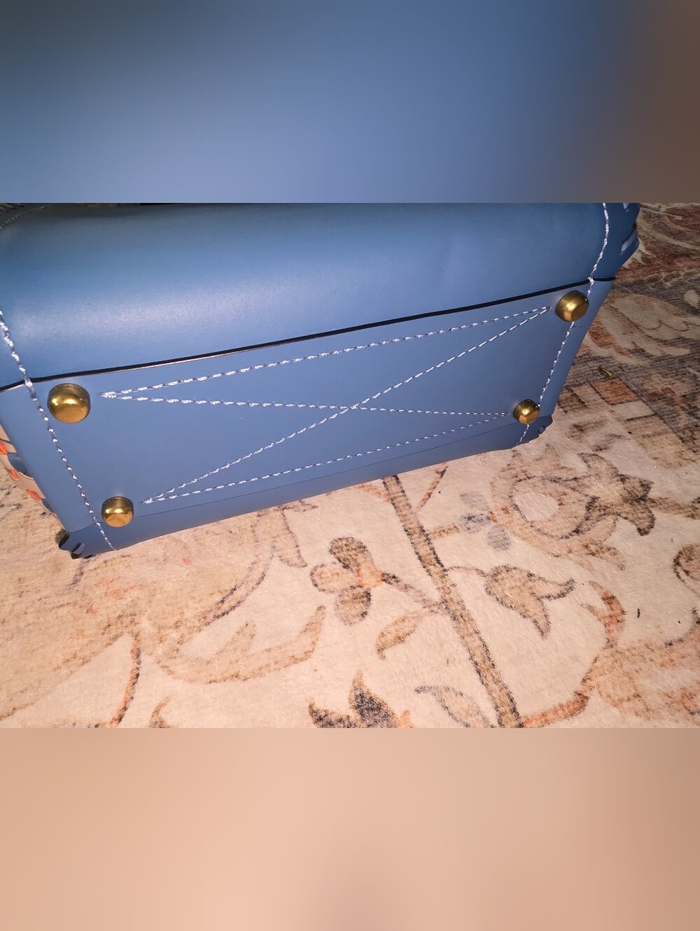 Coach Troupe Tote In Blue Lake With Multicolored Weaving - Picture 4 of 11